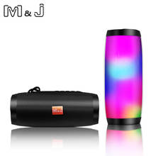 M&J Colorful LED Lights Bluetooth Speaker HIFI Stereo Wireless Portable with Mic Hands Free Support TF FM USB Flash Subwoffer 2024 - buy cheap