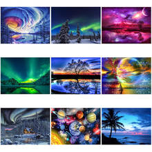 DIY 5d Diamond Painting Space Diamond Embroidery Landscape Aurora Cross Stitch Full Round Drill Rhinestone Art Home Decor Gift 2024 - buy cheap