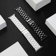 Керамический ремешок для часов Apple Watch, ремешок 44 мм 42 мм, Смарт-часы, браслет, керамический ремешок для iWatch Series 6 5 4 40 мм 38 мм 2024 - купить недорого