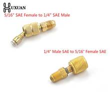 1pc Brass Air Conditioners Adapters   R410a Adapter Fitting 1/4" Male To 5/16" SAE Female Charging Hose To Vacuum Pump 2024 - buy cheap