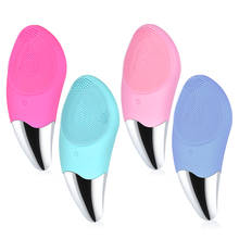 Electric Silicone Facial Cleansing Brush Waterproof Pore Deep Cleaning Skincare Massager Blackhead Remover Face Washing Brush 2024 - buy cheap