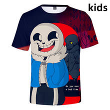 Camiseta con estampado 3D de Undertale Sans para niños y niñas, ropa de dibujos animados harajuku, de 3 a 14 años 2024 - compra barato