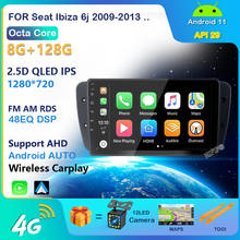 Sistema multimídia automotivo, reprodutor com android 10.0, rádio, vídeo, gps, navegação sem 2din, android 2009, controle de voz, compatível com seat ibiza 6j 2009-2013 2024 - compre barato