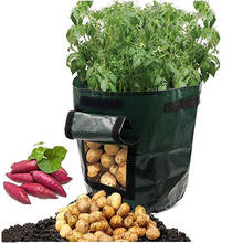 Контейнер для Выращивание картофеля, сумка DIY Плантатор из полиэтиленовой ткани для посадки овощей, садоводство, плотный горшок для овощей, сумка для посадки, садовый инструмент 2024 - купить недорого