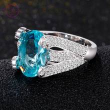 Anéis de prata esterlina para mulheres s925, anel com pedra preciosa, anel romântico fofo para casamento, noivado e presentes de casamento 2024 - compre barato