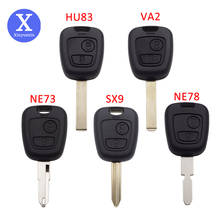 Xinyuexin-carcasa de 2 botones para llave de coche, accesorio Fob para Peugeot 206, Partner Expert Boxer para Citroen C3 C2 HU83 VA2 SX9 NE73 NE78 2024 - compra barato