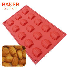 BAKER DEPOT madeline cake form silicone mold for biscuit bread pastry baking shell shape DIY soap ice chocolate candy  mold 2024 - buy cheap