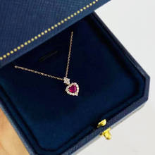 2021New Korea Fashion Crystal Love Shape Necklaces for Women Wedding Engagement Gift for Lover or Your Best Friends Jewelry 2024 - buy cheap