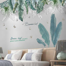 [Shijuekongjian] adesivos de parede de árvore tropical com folhas, faça você mesmo, folhas de planta, mural para decoração de casa e sala de estar, quarto 2024 - compre barato