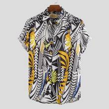 Men's Clothing 2022 Men's New Printed Short-sleeved Shirt Hawaiian Beach Shirt Plus Size Camisas Para Hombre 2024 - buy cheap
