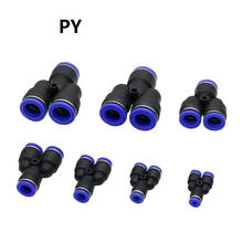 3 Way Port Y Shape Air Pneumatic 4 6 810 12 14 16MM OD Hose Tube Push in Gas Plastic Pipe Fitting Connectors Quick Fittings 2024 - buy cheap