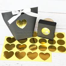 60pcs Sealing Handmade Golden Heart Gold Cake Candy Packaging DIY Label Sticker bake Gift Party Stickers 2024 - buy cheap