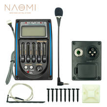 NAOMI 5 Band Acoustic Guitar EQ Preamp Prener-PM 5-Band EQ Equalizer Pickup Tuner LCD W/ Microphone 2024 - buy cheap