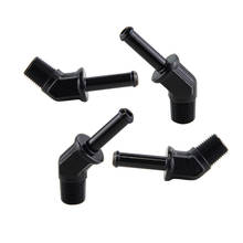 Correa de aluminio para pezón de manguera, accesorio negro de 1/8 "NPT Macho de 45 grados a 1/4", 4 Uds. 2024 - compra barato