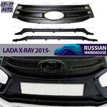 Защитная зимняя заглушка на передний бампер для Lada X-Ray 2015-верхний защитный молдинг внешний материал ABS пластик Стайлинг tun 2024 - купить недорого