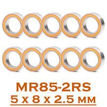 MR85RS подшипник 10 шт 5x8x2,5 мм ABEC-3 хобби электрический RC автомобиль грузовик MR85 RS 2RS упорные шариковые подшипники MR85-2RS оранжевый герметичный 2022 - купить недорого