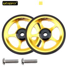 Litepro Folding Bike 60mm Easy Wheel For  Rear Rack 6 Bearing Wheels Aluminum Alloy Lightweight Bicycle Parts 2024 - compre barato