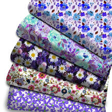 Tecido infantil de algodão com estampa de flores, tecido têxtil para casa ou costura, c14563 2024 - compre barato