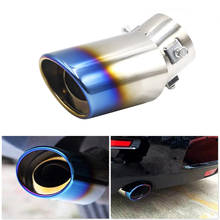 Universal Car Exhaust Muffler Tip Round Stainless Steel Pipe Chrome Exhaust Tail Muffler Tip Pipe Silver Car Accessories Muffler 2024 - buy cheap