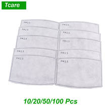 * Tcare 10pcs/Lot PM2.5 Filter paper Anti Haze mouth Mask anti dust mask Filter paper Health Care 2024 - купить недорого