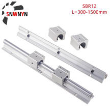 2PCS SBR12 Linear Guide Rail 12mm Length 300 400 500 600 1000 1200 1300 1500mm With 4PCS SBR12UU Linear Bearing Block CNC Part 2024 - buy cheap