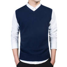MRMT 2021 новый мужской жилет, свитер, Хлопковый вязаный жилет для мужчин, свитер с V-образным вырезом, пуловер без рукавов, топы, жилеты 2024 - купить недорого