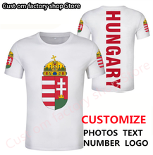 Camiseta con número de nombre personalizado para niños, ropa con estampado de la Bandera de Hungría, país y Universidad, diy 2024 - compra barato