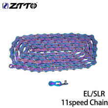 ZTTO 11Speed SLR Chain 11s EL Colorful Chain Road Bicycle Ultralight Durable Missing Link Rainbow for parts K7 MTB Mountain Bike 2024 - buy cheap