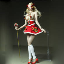 1/6 Female Soldier Dress Set W/ Corset Pomegranate Skirt White Underwear Socks Christmas Wand for 12in Action Figure 2024 - buy cheap