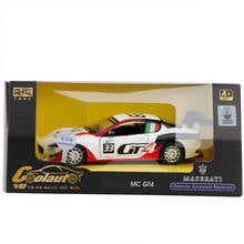 1/32 modelo de carro de liga mc gt4 fundido, com luz e música, carro de rally branco infantil, brinquedo para crianças, caixa original 2024 - compre barato