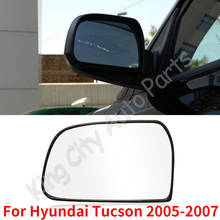 CAPQX For Hyundai Tucson 2005 2006 2007 Car With heating Side  Rearview mirror glass Outside Rear view Mirror Glass white Lens 2024 - buy cheap