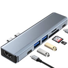 Hub Thunderbolt 3 con HDMI, adaptador Rj45 1000M, lector SD TF, PD 3,0, para MacBook Pro/Air tipo C 2021 2024 - compra barato