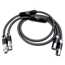 Пара аудиофилов ISM 0,8 XLR баланс Interconnect HiFi аудио кабель с посеребренным разъемом из углеродного волокна 2024 - купить недорого