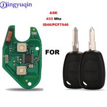 Jingyuqin placa de controle remoto para renault, para renault master kangoo clio twingo pcf7946 id46, 433mhz, com 1 botão 2024 - compre barato