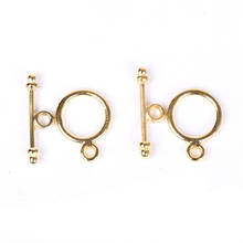 30 Sets Antique Tibetan Silver Clasps for Diy Bracelets Necklace Round Metal Toggle Clasps ForJewelry Making Findings 2024 - buy cheap