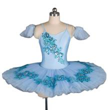 New Stunning Pre-professional Ballet Tutu for Girl & Women Pale Blue Spandex  Bodice With Blue Applique Ballerina Tutu 2024 - buy cheap