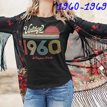 Vintage 1960 - 1969 T-Shirt Women 52-61 60 Years Old 61st 60th Birthday Gift Idea Mom Wife Mother Top 1965 Tshirt Tee Shirt 2024 - buy cheap