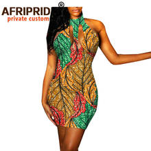 2019 africano vestidos para as mulheres dashiki impressão sem mangas bodycon vestido ancara outfits casual sexy mini vestido afripride a1925047 2024 - compre barato