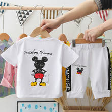 Conjuntos de roupas de verão para bebês, camisetas fofas de desenho animado para meninos, roupas infantis, roupa jeans para meninos 2024 - compre barato