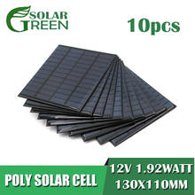 Mini célula Solar de silicona policristalina epoxi de 1,92 vatios, 12V, 160mA, 1,92 W, Panel Solar estándar, módulo de carga de energía 2024 - compra barato