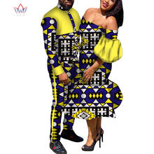 2020 NEW African Clothing Matching Couples Dashiki Tops Shirts Print Pants Long Dress Plus Size African Couple Outfit WYQ521 2024 - buy cheap