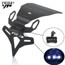 Motorcycle License Plate Holder Bracket Frame Tail Tidy Fender Eliminator LED Light For YAMAHA YZF R3 YZF-R3 YZFR3 2019 2020 2024 - buy cheap