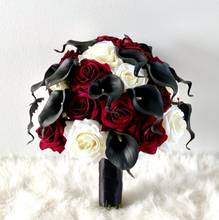 Eillyrosia buquê de rosas retrô, flores de segurança, vinho tinto, estilo imperial, flores, rosas, fotografia de casamento, viagem 2024 - compre barato