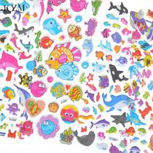 5 шт/набор Морская жизнь рыбы Животные Скрапбукинг пузырьков стикеры пухлые море наклейки с рыбками Kawaii вознаграждение для детей игрушки 2024 - купить недорого