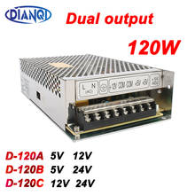 dual output power supply 120w 5V 12V 12A,5A,6A,4A,5A,2.5A power suply D-120A  ac dc converter good quality 2024 - buy cheap