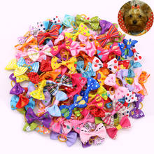 100pcs Yorkshire Pet Puppy Dog Cat Hair Bows with Rubber Bands Dog Accessories  Grooming Bows Dog Small Topknot Pet Supplies 2024 - buy cheap