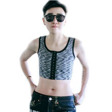 HaleyChan Tomboy Trans lesbiana FTM transgénero verano pecho carpeta corsé Plus tamaño corto colorido tanque Top Bustier Tops 2024 - compra barato