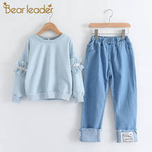 Bear Leader Teenagers Girls Clothing Sets 2022 New Fashion Children Suits Top and Demin Pants Kids Outfits Casual Clothes 4-13Y 2024 - buy cheap