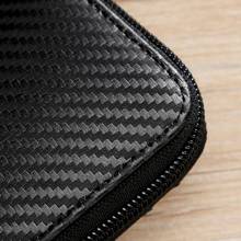 RFID Vintage Carbon Fiber Leather Organizer Business Credit Card Holder Travel Card Bag Small Wallets 2024 - buy cheap