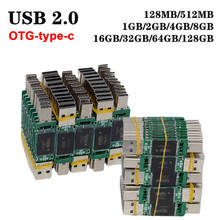 New usb chip 2.0 64gb portable metal pendrive 4GB 8GB 16GB 32GB OTG type-c pen drive 128gb memory stick Storage flash disk chip 2024 - buy cheap